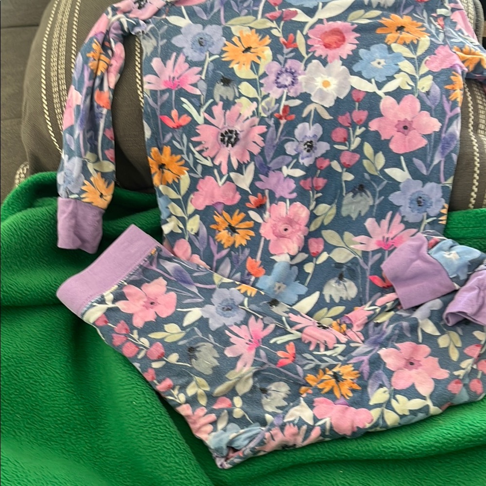 B27 Little Sleepies— Dusk Blooms Long Sleeve Pajama Set - Picture 3 of 4